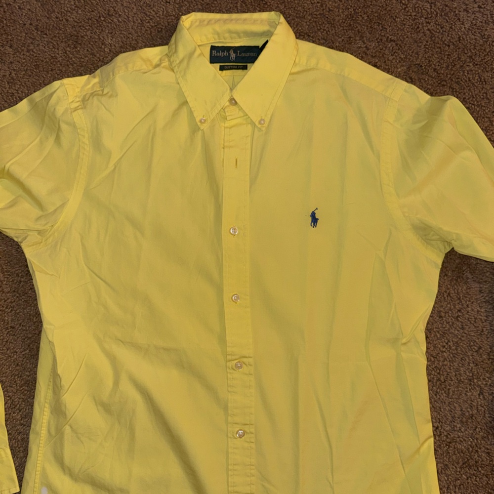 Ralph Lauren Custom Fit Shirt in Vibrant Yellow